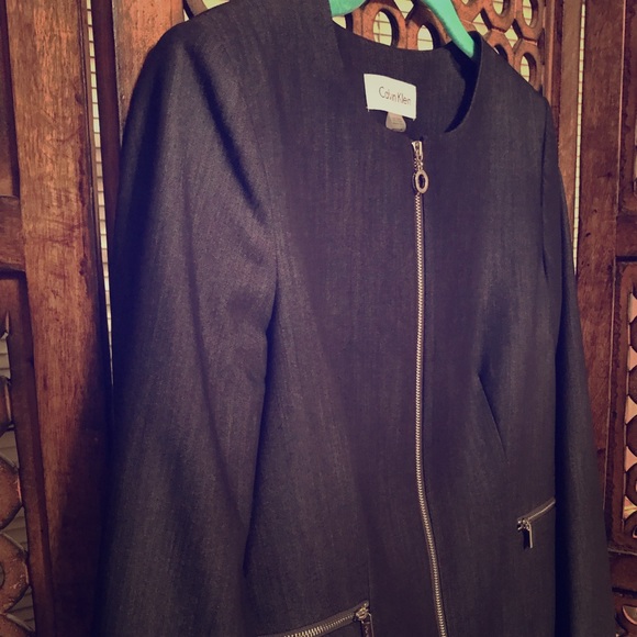 NWT Calvin Klein Zip-Up Blazer - Picture 4 of 8